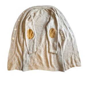 Revivall Oatmeal Campfire Alpaca Duster with Elbow Patches, XL